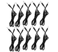 10 Sets Banana Test Lead 4mm Male to Male Brass PA 32A 1000V Set Kit for Electricity Testing Multimeter Accessories (Black)