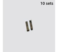 10 Sets de 5# Kit de reparación de cerradura de puerta con cremallera de nylon , herramienta de cremallera, antideslizante, clip de de cremallera dividida bidireccional de metal izquierda y derecha