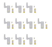 10 Sets LED Hinge Lights, Cabinets Under Cabinet Hinges Lighting, Door Activated Light for Home Kitchen Warm Cool White Lamp (Warm light + battery)