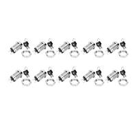 10 Sets Stainless Steel Key Switch, On/Off Power Lock Double Pull Switch, Waterproof Metal Shell with Removable Key for Car Computer Access Control, 12 x 22 mm