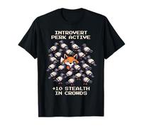 +10 Sigilo en multitudes | Introvertido Pixel Art, Social Dodge Camiseta