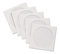 10 sobres de papel para CD/DVD/BluRay blancos de alto grado, fundas con ventana transparente, de DragonTrading®