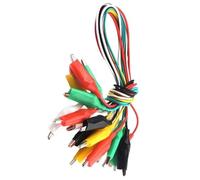 10 sondas de prueba multifuncionales con clip de cocodrilo de colores variados, 3 opciones de tamaño, textura de PVC y metal, 50 cm de longitud, cable de laboratorio de electrónica educativa