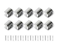 10 soportes ajustables de aleación de zinc con clip de vidrio para montaje en la parte trasera plana, para gabinete, estantes de baño, soportes de vidrio de respaldo plano