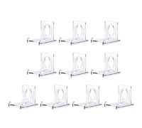 10 soportes de acrílico multiusos ajustables para placa de fotos, caballetes de exhibición