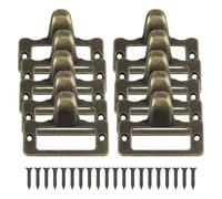 10 soportes de aleación de zinc de latón antiguo para etiqueta de gabinete con marco para cajas de archivos, cajas de boticario, cajas de joyería y armarios