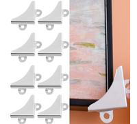 10 soportes de esquina de espejo, soporte de fijación de esquina de espejo, clips de espejo de metal, kit de fijación de espejo de esquinas de espejo para fijar fotos de espejo de baño