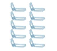 10 soportes de fijación de doble ranura de ángulo recto de 90 grados, protectores de conector de muebles, soportes de estante de ángulo recto, soportes de fijación de doble ranura