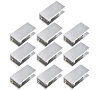 10 soportes de vidrio multiusos para una solución de visualización segura y elegante en varios ajustes, clip resistente al óxido