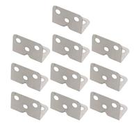 10 soportes fijos de acero inoxidable en forma de L con código de esquina de 90 grados, soportes de ángulo recto, conector de gabinete, herrajes laminados para placa de muebles