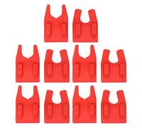 10 soportes para caña de pescar de EVA para pesca en roca, resistentes al desgaste, soportes para cañas de pescar con clip para cubos, accesorios ligeros y portátiles para aparejos al aire libre (rojo