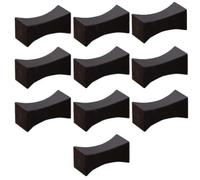 10 soportes para palillos, de acero inoxidable mate, color negro