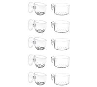 10 soportes para plantas de acuario con ventosa, decoración de acuario, maceta de acrílico para plantas acuáticas, accesorios de alimento vivo para gusanos