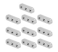 10 soportes rectos planos de fijación de aluminio de 4 x 8 mm, soportes rectos planos para equipos de ingeniería de robots, piezas fijas de viga recta plana de aleación de (3102-0003-0024)