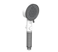 10 Spray High-Pressure Water Saving Filtered Shower Head Handheld Showerhead Fall Resistance Black White Bathroom Shower Nozzle(Black Hose Set)