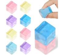 10 squish a forma di cubetti di ghiaccio, squishy morbide, giocattoli rinfrescanti per l'estate.