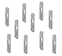 10 Stück GedoTec Cinta de armario Conector cama acero 16 x 42 3,5 mm Placa principal lente hundido einem con Orificio largo Einhaengebeschlag para Enganche o Tornillos Calidad marca su Sala estar