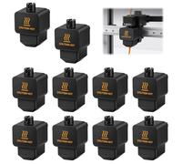 10 Stuks Siliconen Sokken voor Hotend H2D Bambu Lab, Siliconen Hoes voor Bambu Lab H2S, Beschermhoes voor 3D-Printerkop, Zwarte Sokken voor Bambu Lab H2D/H2S Extruder, 3D-Printeraccessoires