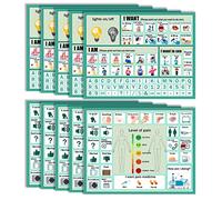 10 tableros de comunicación no verbal, impermeables, herramientas de comunicación para pacientes, tarjetas de dispositivo de comunicación no verbal duraderas para adultos no verbales y niños