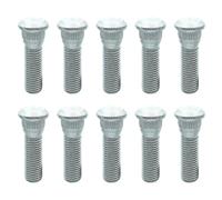 10 tacos de rueda de 49 mm de largo y 12 mm x 1,5 mm, pernos de rueda de tornillo, tuercas de repuesto moleteadas, pernos moleteados para llantas