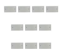 10 tapas con tornillos para caja eléctrica 504, tapa universal blanca, placa ciega para cierre de cajas empotrables, con tornillos incluidos