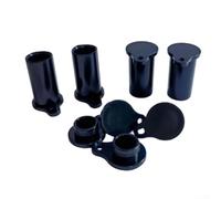 10 tapas de conector solar, conector de panel solar fotovoltaico, tapa antipolvo resistente a la intemperie, cubierta protectora de plástico para cable, negro y azul (negro)