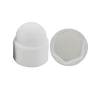 10 tapas protectoras for tornillos hexagonales, tuercas y pernos de plástico sin rosca, color blanco y negro(White,M8x13x15)