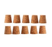10 tapones cónicos de corcho para botellas de vino de madera, color marrón | Elaboración de vino, manualidades, construcción de modelos, decoración del hogar, proyectos de arte