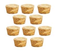 10 tapones de corcho cónicos de madera para vino, tapones de sellado reutilizables para barra de botellas, manualidades, accesorios de cocina (36 x 30 x 20 mm)