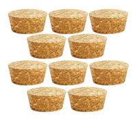10 tapones de corcho cónicos de madera para vino, tapones de sellado reutilizables para barra de botellas, manualidades, accesorios de cocina (42 x 37 x 25 mm)