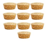 10 tapones de corcho cónicos de madera para vino, tapones de sellado reutilizables para barra de botellas, manualidades, accesorios de cocina (57 x 51 x 20 mm)