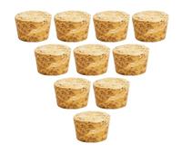 10 tapones de corcho cónicos de madera para vino, tapones de sellado reutilizables para barra de botellas, manualidades, accesorios de cocina (33 x 29 x 20 mm)