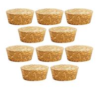10 tapones de corcho cónicos de madera reutilizables para barra de botellas, manualidades y accesorios de cocina (42 x 35 x 20 mm)