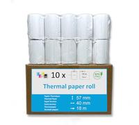 10 tarjeta de crédito de calor de la bobina 57 x 40 x 12 m térmicas -papel Rodillos de tarjetas estándar de la máquina CEE