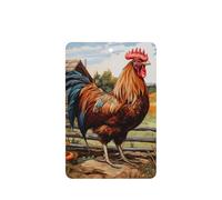 10 tarjetas ambientadoras con diseño de gallo en madera en tierras agrícolas, ambientador colgante para coche, hojas aromáticas para uso en coche