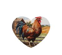 10 tarjetas ambientadoras con diseño de gallo en madera en tierras agrícolas, ambientador colgante para coche, hojas aromáticas para uso en coche