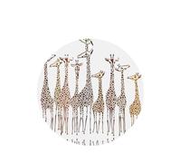 10 tarjetas ambientadoras con diseño de jirafas divertidas de dibujos animados, para colgar en el coche, para uso en coche