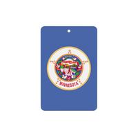 10 tarjetas ambientadoras con impresión de la bandera del estado de Minnesota, ambientador colgante para coche, hojas aromáticas para uso en coche