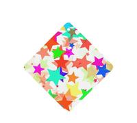 10 tarjetas ambientadoras de coche con estampado de estrellas coloridas para hojas colgantes perfumadas para baño con cuerda