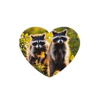 10 tarjetas ambientadoras de coche con estampado de mapache para hojas colgantes perfumadas para baño con cuerda