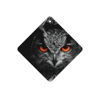 10 tarjetas ambientadoras de coche con estampado de ojos de búho para hojas colgantes perfumadas para baño con cuerda