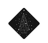 10 tarjetas ambientadoras de coche con impresión de constelación de pizza, para hojas colgantes perfumadas para baño, con cuerda