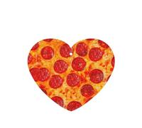 10 tarjetas ambientadoras de coche con impresión de pizza y pepperoni en 3D, para hojas colgantes perfumadas para baño, con cuerda
