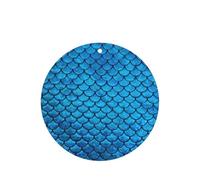 10 tarjetas ambientadoras para coche, con diseño de escamas de pescado azul, para hojas colgantes perfumadas para baño, con cuerda