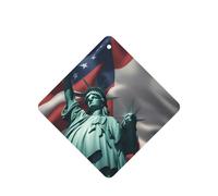 10 tarjetas de ambientador con diseño de la bandera de la Estatua de la Libertad, para colgar en el coche, hojas aromáticas para uso en el coche