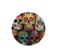 10 tarjetas de ambientador con estampado de calaveras de azúcar, hojas aromáticas para coche, para uso en coche