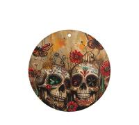 10 tarjetas de ambientador con estampado de calaveras de azúcar, hojas aromáticas para coche, para uso en coche
