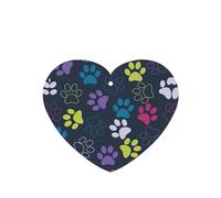 10 tarjetas de ambientador con estampado de huellas de perro, aromatizante para coche, hojas aromáticas para uso en coche