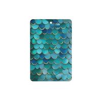 10 tarjetas de ambientador de sirena con estampado de escamas para coche, hojas aromáticas para uso en coche