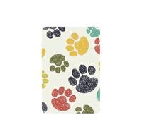 10 tarjetas de ambientadores de coche con estampado de huellas de perro coloridas para hojas colgantes perfumadas para baño con cuerda